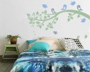 Branch with Birds Leaves Customised Name Nursery Customized Stickers